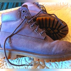 Purple child Timberland boots